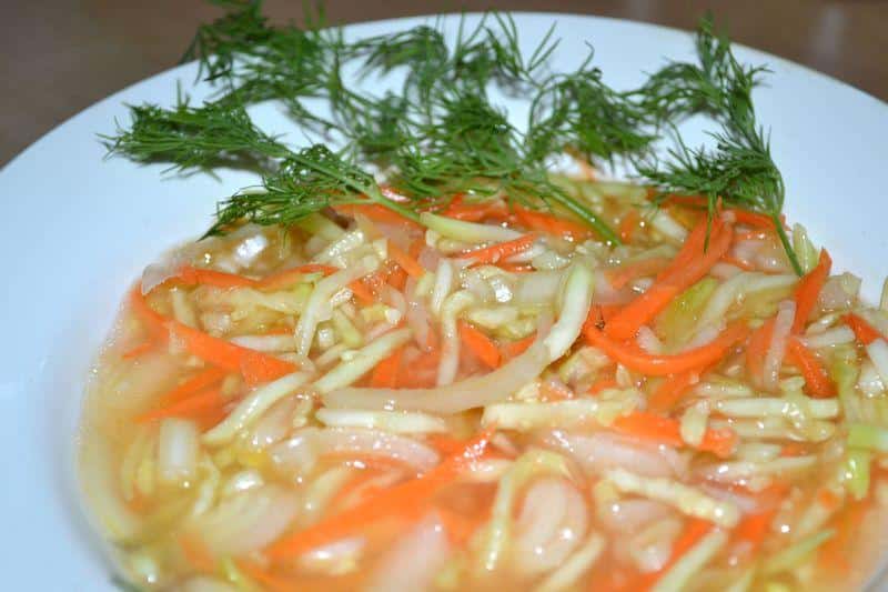 Салат из кабачков с морковью в маринаде на зиму